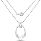 Diamond Heart Pendant 0.12 Carats Sterling Silver