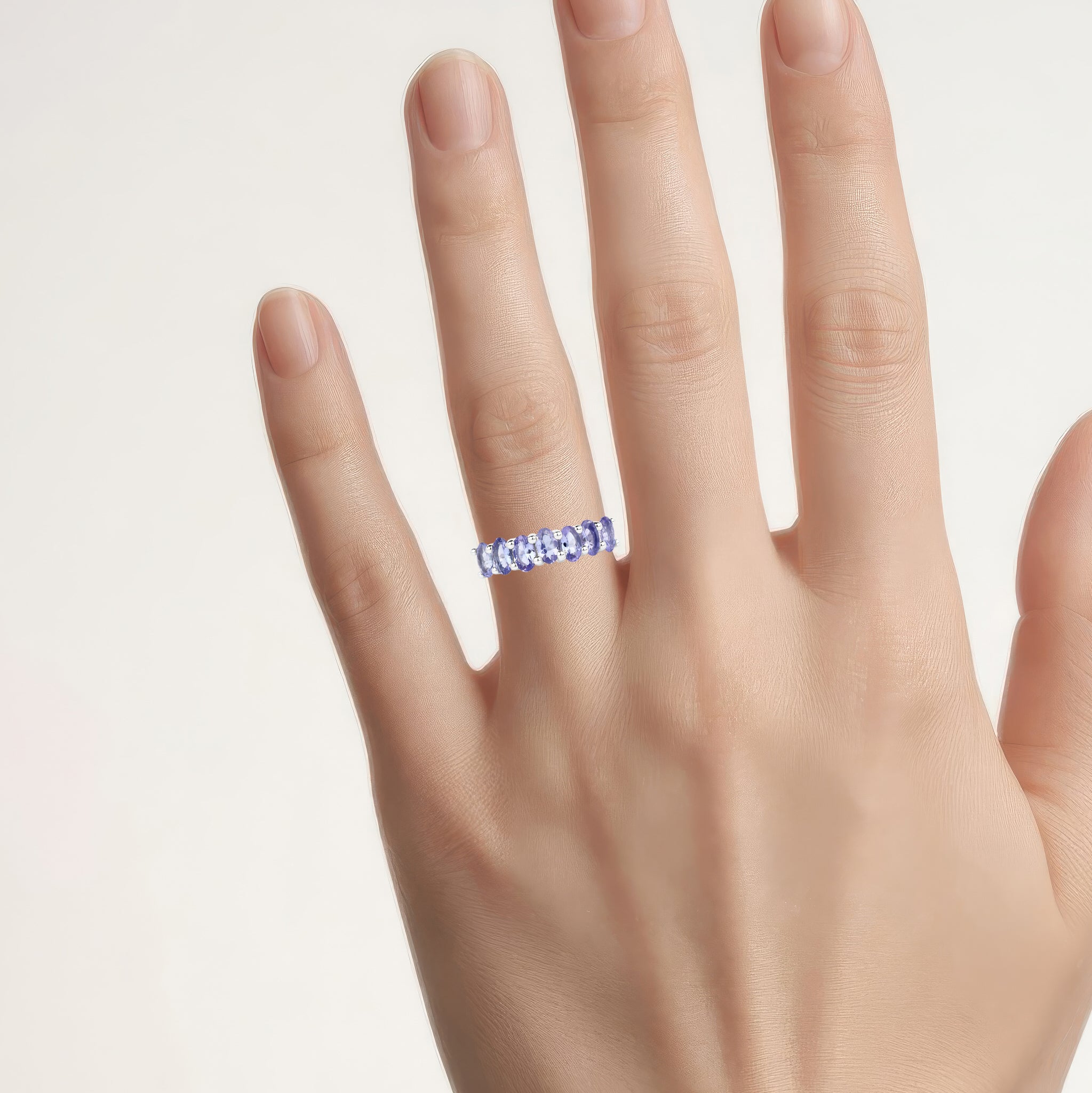 Tanzanite Ring 1.74 Carats Sterling Silver