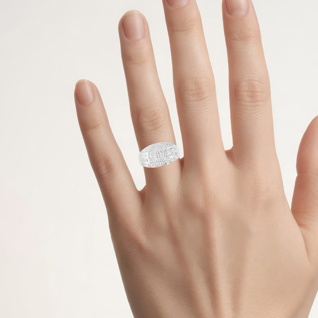 Diamond Ring 1.12 Carats Sterling Silver