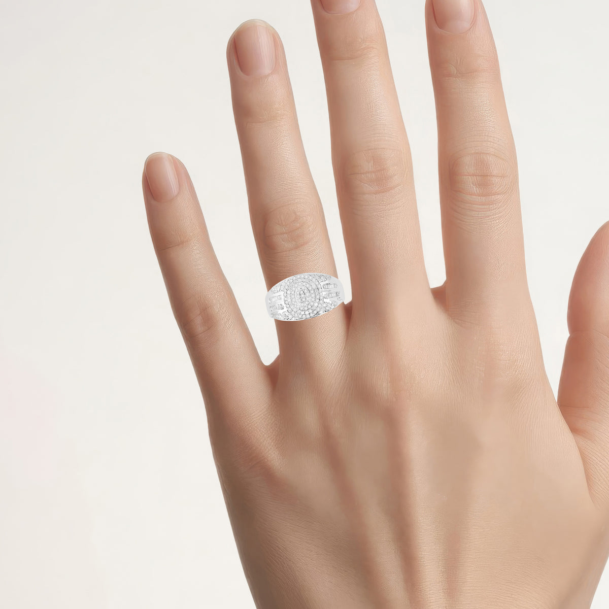 Diamond Ring 1.12 Carats Sterling Silver