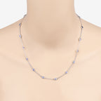 Tanzanite Necklace 1.78 Carats Sterling Silver