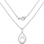 Diamond Pendant 0.32 Carats Sterling Silver