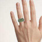 Chrome Diopside Ring 5 Carats Sterling Silver