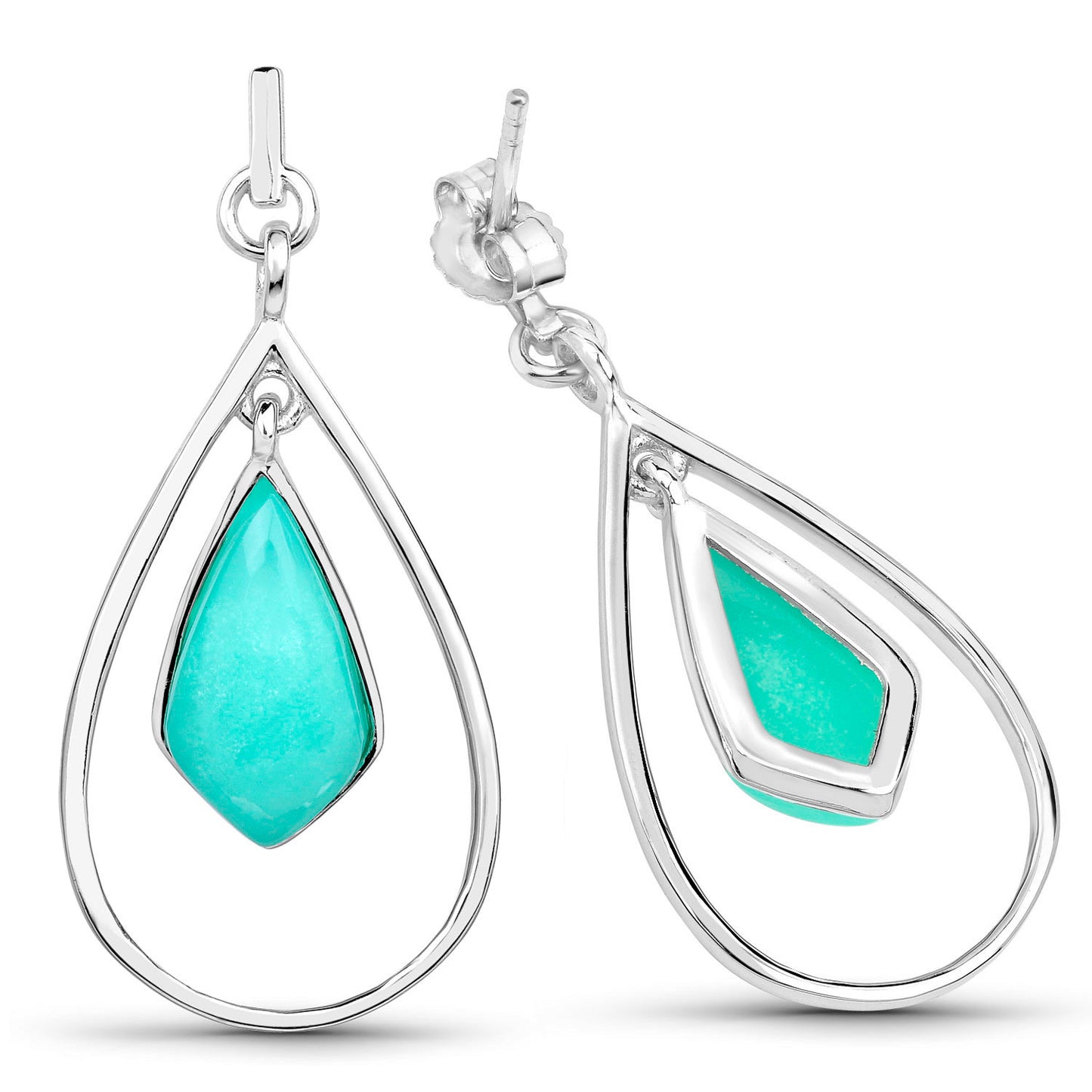 Crysopharse Earrings 8.78 Carats Sterling Silver