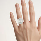Diamond Ring 1.04 Carats Sterling Silver