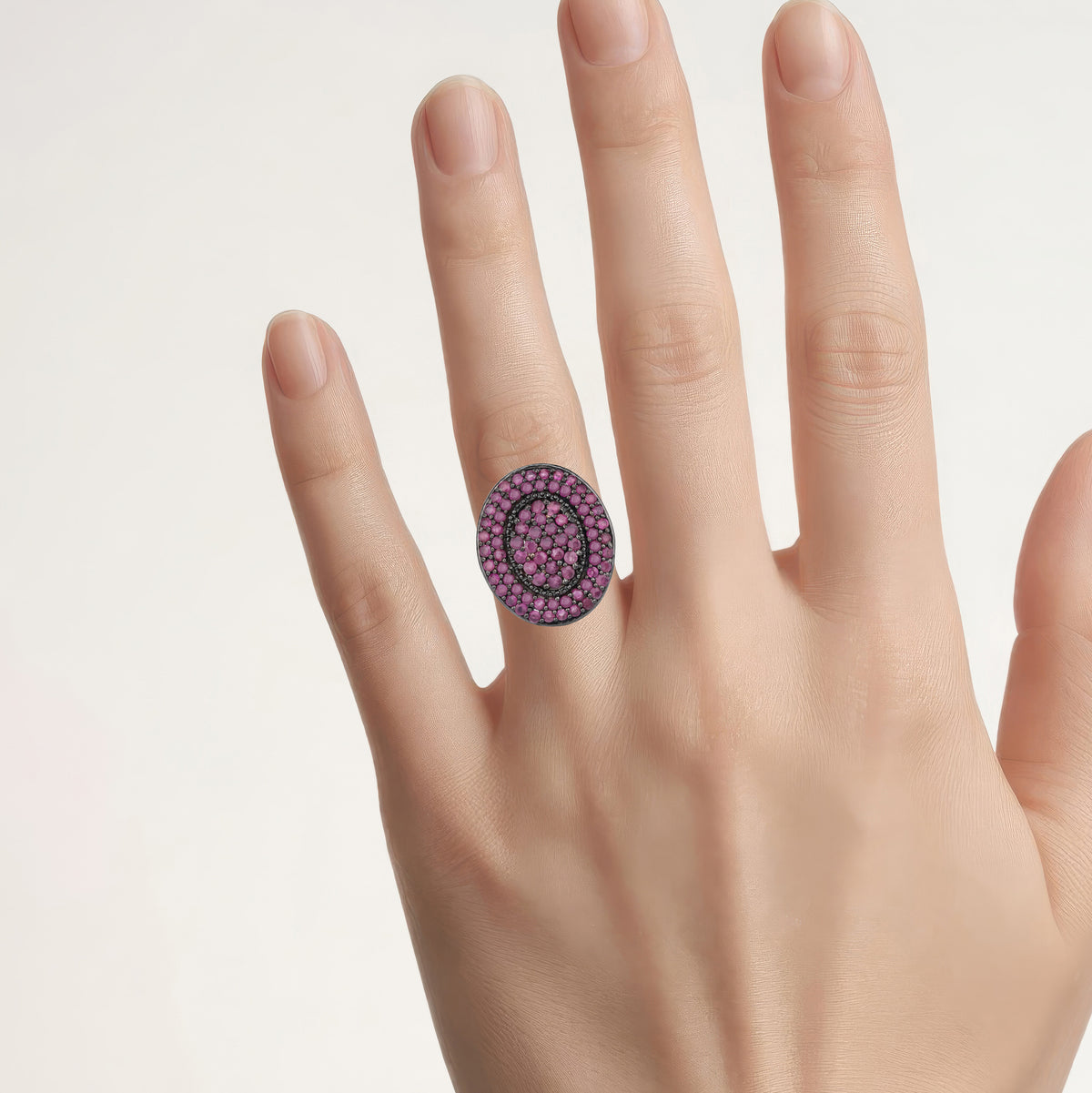 Ruby Ring 2.68 Carats Sterling Silver