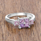 Pink Sapphire Ring 0.92 Carats Sterling Silver