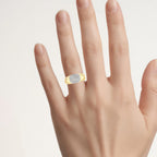Diamond Ring 0.26 Carats Gold Plated Silver