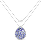 Tanzanite Pendant 4.14 Carats Sterling Silver