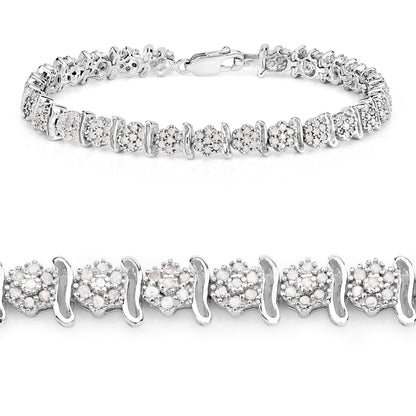 Diamond Tennis Bracelet 1.78 Carats Sterling Silver