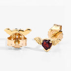 Garnet Bat Stud Earrings image 5