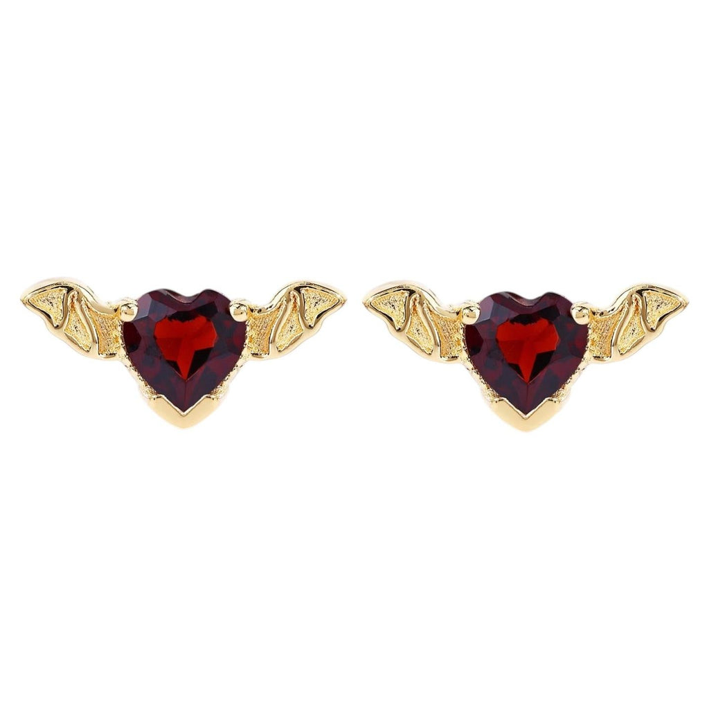 Garnet Bat Stud Earrings image 1