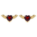 Garnet Bat Stud Earrings image 1