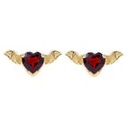 Garnet Bat Stud Earrings image 1