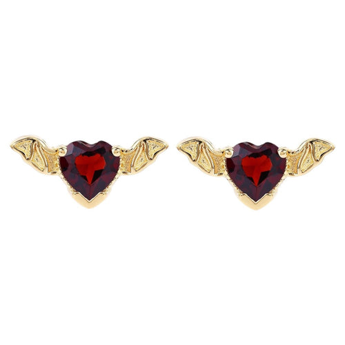 Garnet Bat Stud Earrings image 1