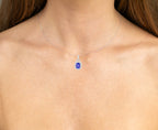 Tanzanite Pendant Necklace Diamonds 2.45 Carats 14K White Gold