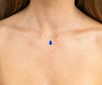 Tanzanite Pendant Necklace Diamonds 3.48 Carats 14K White Gold