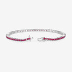 Ruby Tennis Bracelet 4.42 Carats Sterling Silver