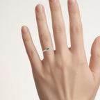 Zambian Emerald Ring With Diamonds 0.14 Carats 14K White Gold
