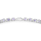 Tanzanite Tennis Bracelet 6.24 Carats Sterling Silver