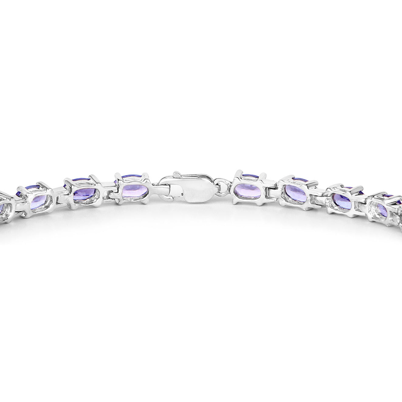 Tanzanite Tennis Bracelet 6.24 Carats Sterling Silver