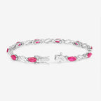 Ruby Bracelet 4.98 Carats 10K White Gold