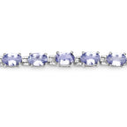 Tanzanite Tennis Bracelet 9.66 Carats Sterling Silver