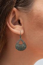 Diamond Cluster Earrings 3.14 Carats Sterling Silver