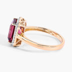 Rubellite Ring With Diamonds 2.72 Carats 14K Yellow Gold