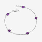 Amethyst Bracelet 1.68 Carats Sterling Silver