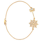 Blue Topaz Spider Bracelet 0.1 Carats Gold Plated Silver