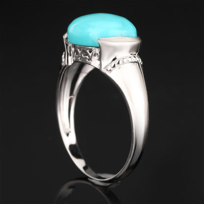 Turquoise Ring 3.50 Carats Sterling Silver