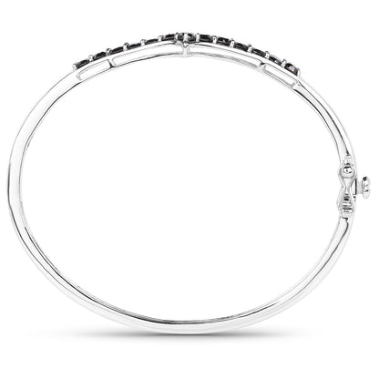 Black Diamond Bracelet 2.26 Carats Sterling Silver