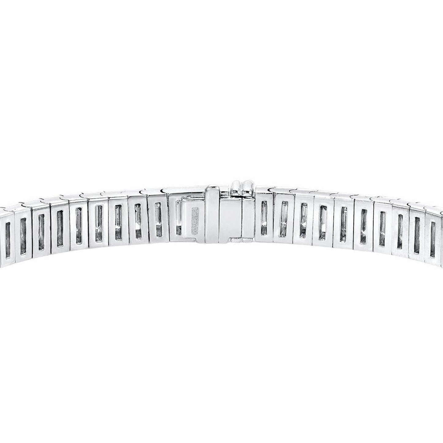 Baguette Cut Diamond Tennis Bracelet 15.69 Carats Platinum