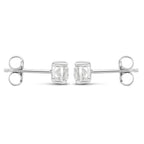 Diamond Stud Earrings 0.78 Carats 14K White Gold