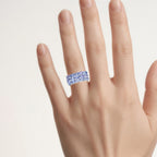Tanzanite Ring 2.54 Carats Sterling Silver