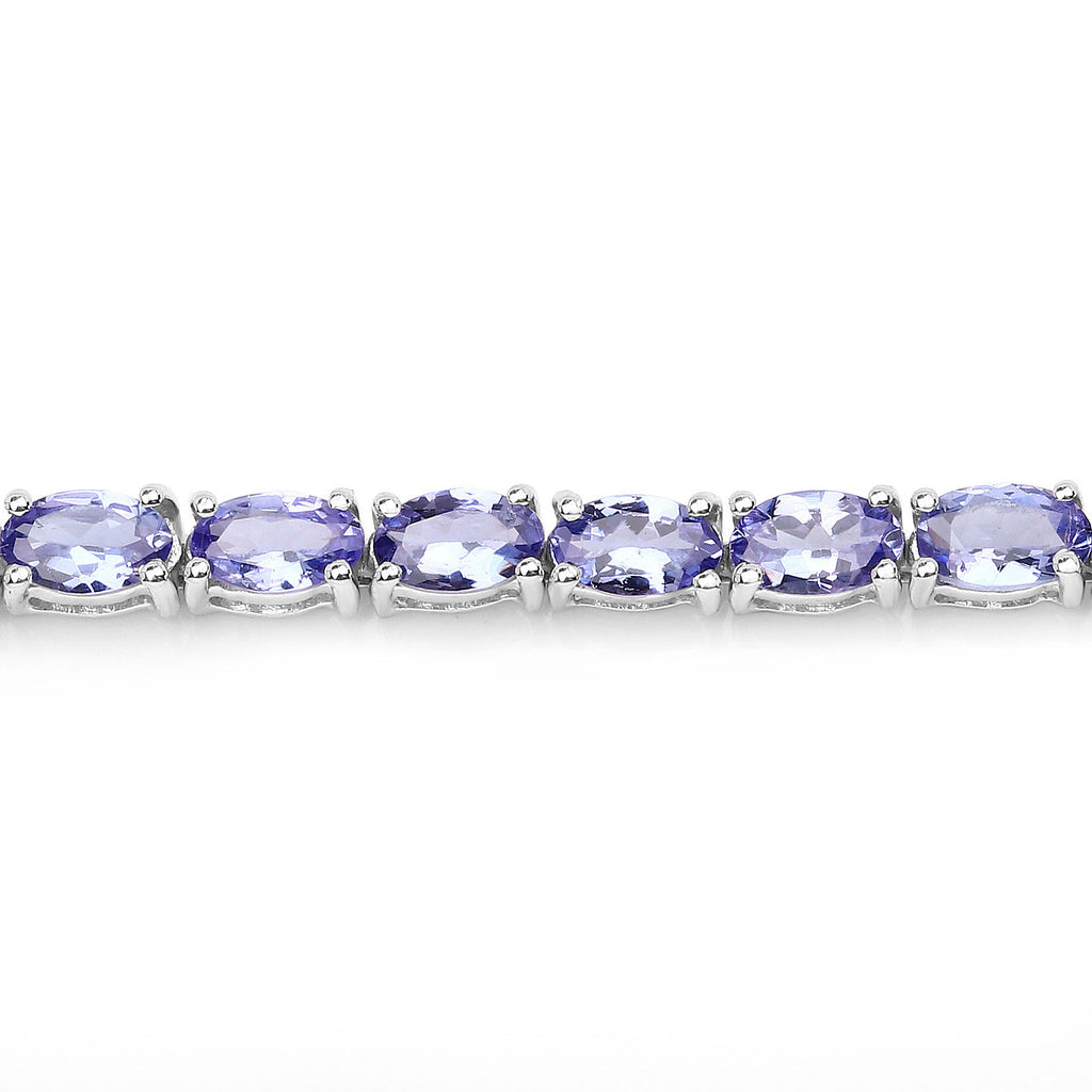 Tanzanite Tennis Bracelet 8.74 Carats Sterling Silver