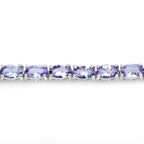 Tanzanite Tennis Bracelet 8.74 Carats Sterling Silver