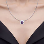 Amethyst Pendant 3.28 Carats Sterling Silver