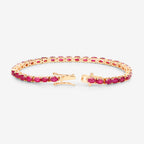 Ruby Bracelet 9.16 Carats 10K Yellow Gold