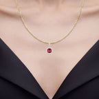 Pink Tourmaline Pendant With Diamonds 2.36 Carats 14K Yellow Gold