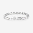 Opal Tennis Bracelet 10.2 Carats Sterling Silver