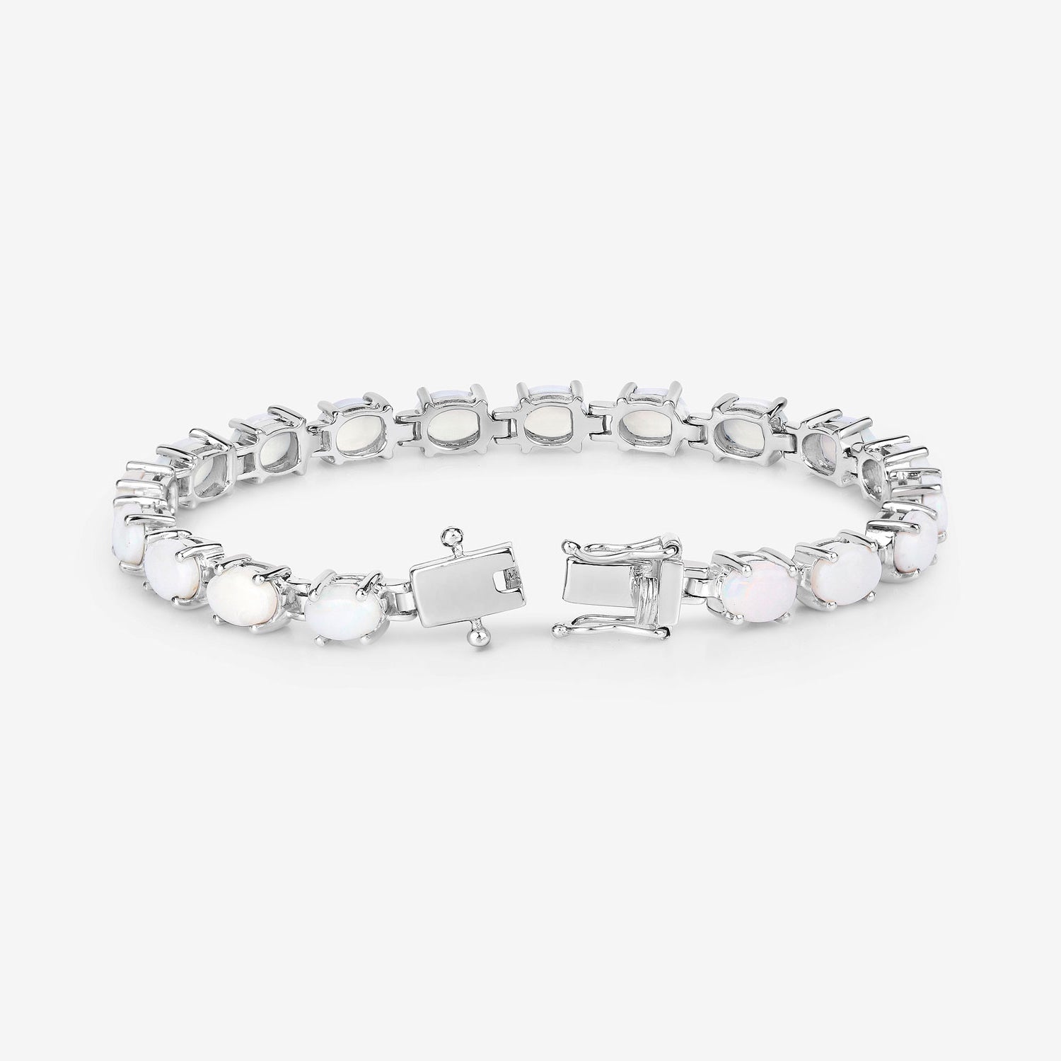 Opal Tennis Bracelet 10.2 Carats Sterling Silver