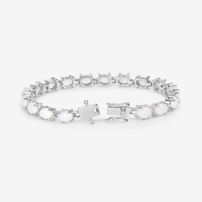 Opal Tennis Bracelet 10.2 Carats Sterling Silver