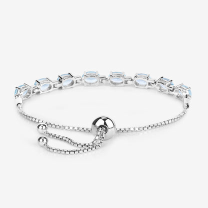 Blue Topaz Bracelet 7.58 Carats Sterling Silver