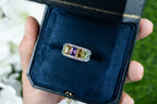 Multicolored Gemstones Ring Amethyst Citrine Peridot Topaz 3.6 Carats Silver