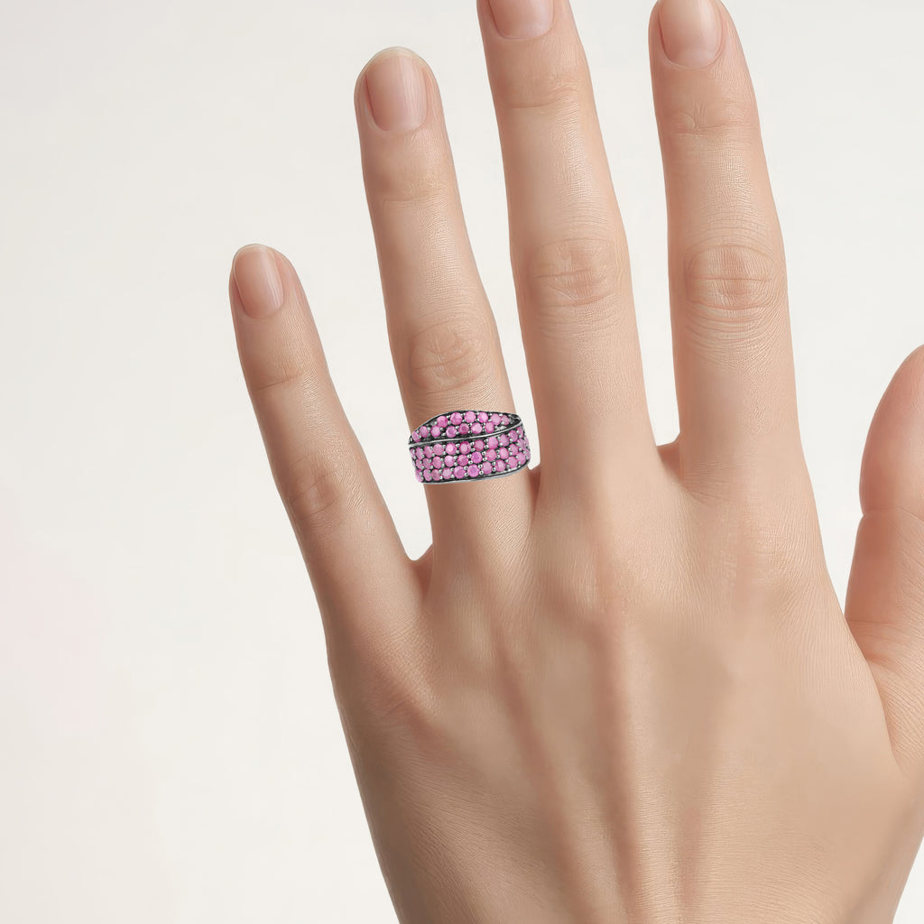 Ruby Ring 2.3 Carats Sterling Silver