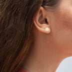 Ethiopian Opal Stud Earrings 0.98 Carats Gold Plated Silver