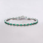 Zambian Emerald Bracelet 3.22 Carats Sterling Silver