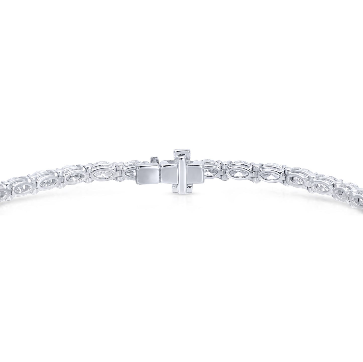 Oval Diamond Tennis Bracelet 6.64 Carats 36 Diamonds 18K Gold